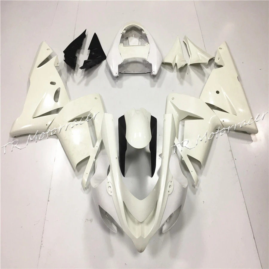 

ABS Motorcycle Unpainted Injection Fairing Bodywork Set For Kawasaki Ninja ZX10R 2004 2005 White Plastic