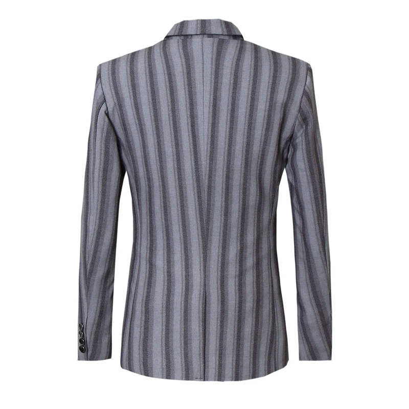 Black Men Striped Suits Size S-5XL Business Casual Mens Blazer Jacket with Vests and Pants 2019 New Wedding Suits for Man