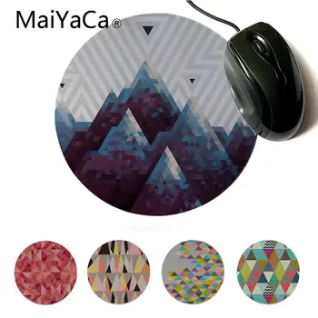 

MaiYaCa Non Slip PC Geometric Triangle Beautiful Anime Round Mouse Mat Comfort Mouse Mat Gaming Round Mousepad