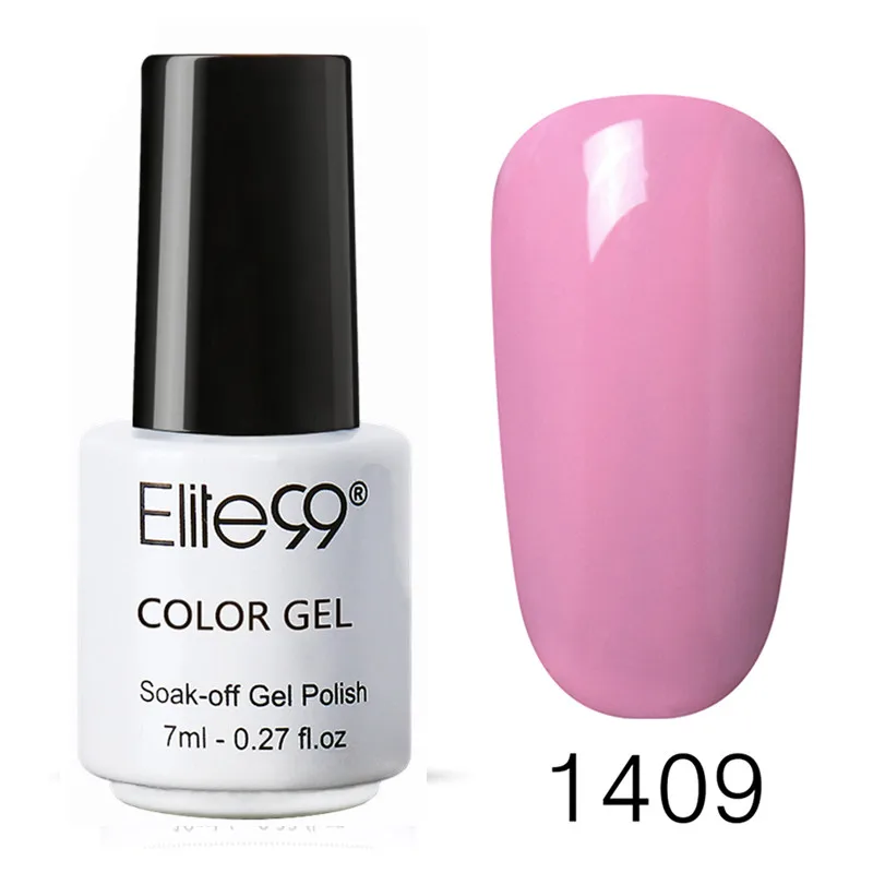Elite99, 7 мл, чистый цвет, 1 шт., Гель-лак, Полупостоянный замачиваемый лак для ногтей для УФ-и светодиодной лампы, Модный маникюр, Гель-лак для ногтей - Цвет: 1409