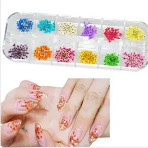 Nail Art With Dried Flowers Ideas