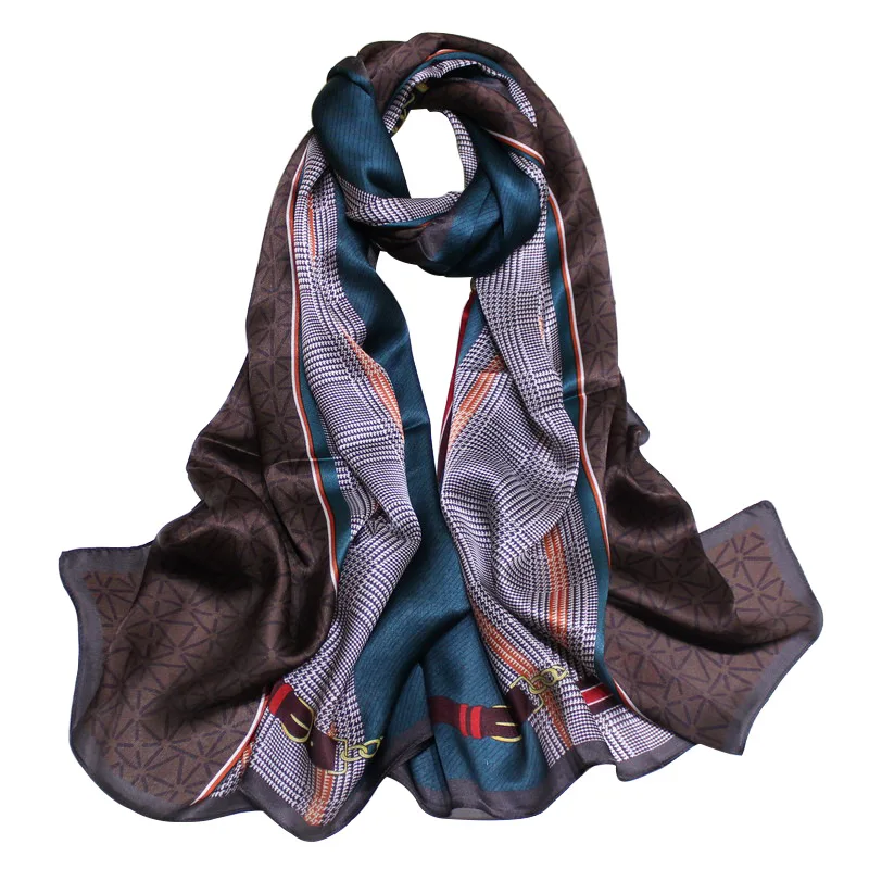 

100% silk scarves high quality women fashion luxury scarf 180cm large scarves head scarf bandana dropshipping