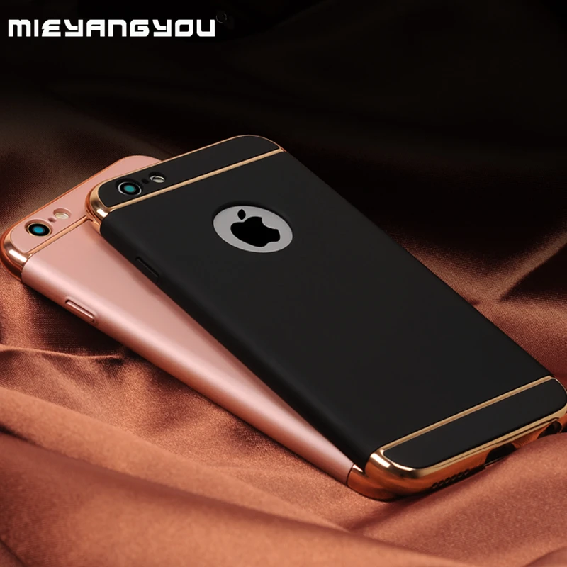 

Luxury Hard PC Case for iPhone XS Max 7 6 6s 5 5S SE X Phone Back Cover 3 in 1 Fundas Case for iPhone On 8 7 6s Plus XR X 10 Bag
