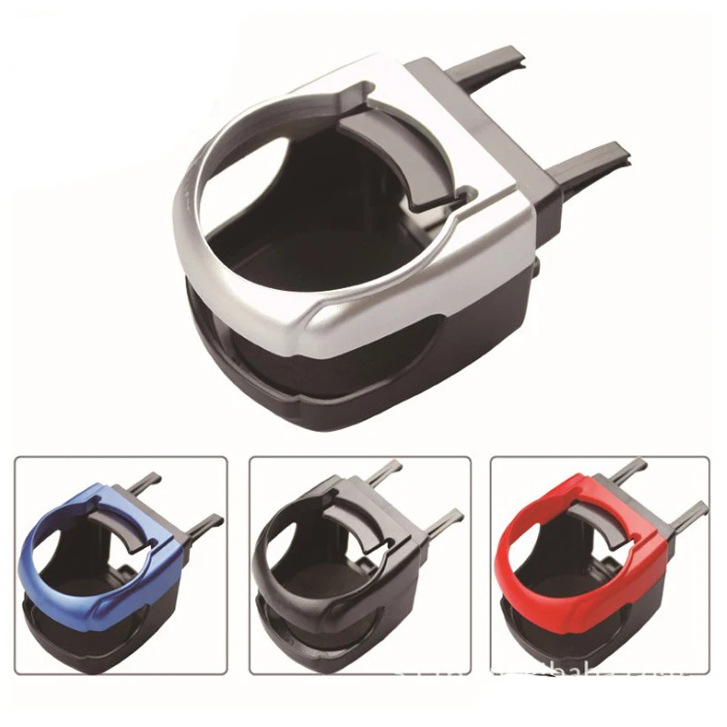 Portable Black Clip on Car Adjust Mount Cup Holder Automobile Drinks Holder Water Bottle Folding