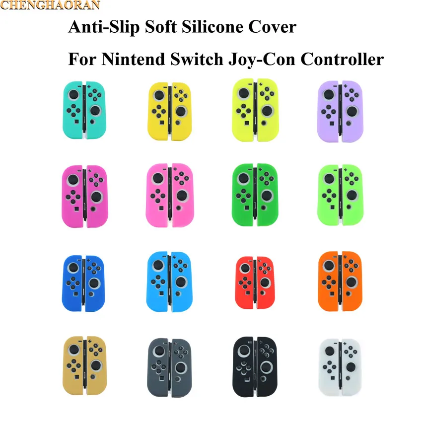 

1set Luminous Candy Solid colors Silicone Case Cover Soft Protector Cover Skin for Nintend Switch for NS Joy-Con Controller
