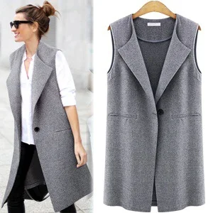 

Spring New Large Size Women's Fashion One Button Female Vest Girl Suit Vest