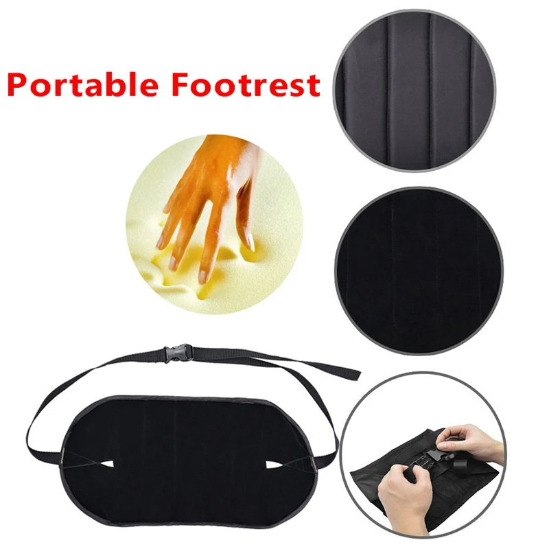 

Portable Footrest Flight Carry-on Foot Rest Travel Pillows Leg Hammock Airplane Footrest Made With Premium Memory Foam - Airpl