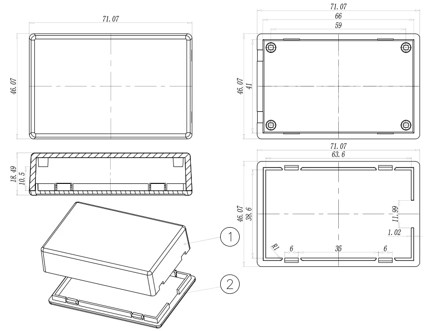 plastic enclosure for electronics control box szomk diy enclosure junction box plastic housing small abs instrument enclosure distribution box black plastic box enclosure electronics case    (17)
