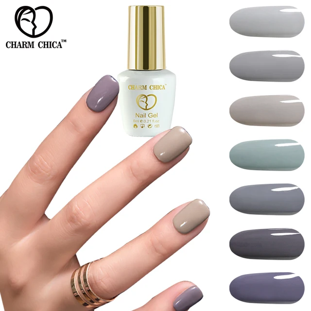 Charm Chica Uv Gel Nail Polish 6ml Dark Gray Series Colors Soak Off Charm Chica Uv Gel Nail Polish 6ml Dark Gray Series Colors Soak Off Lacquer