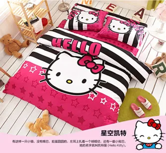 Hello Kitty bedding set 100% cotton Christmas gift brand bed clothing comforter quilt cover linens duvet kids | Дом и сад