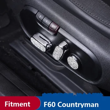 

3pcs Set Car Front Seat Switch Button Sticker Bling Bling Crystals Cover Case for Mini Cooper Countryman F60 2017 2018 Styling