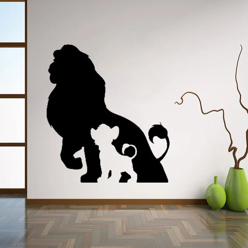The Lion Wall Vinyl Decals Cartoons Wall Sticker Wall Home Interior Kids Children Room Decor Removable Stickers For Baby L243