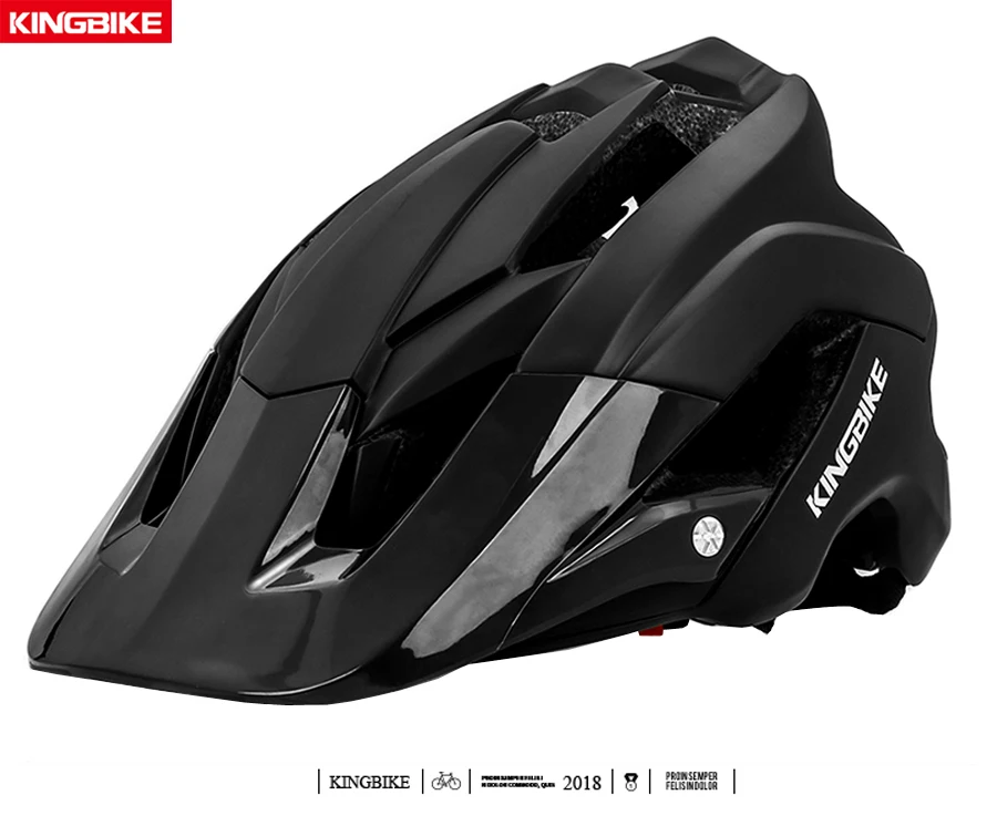 KINGBIKE велосипедный шлем со съемным козырьком Casco Ciclismo матовый черный велосипедный дорожный горный MTB шлем Мужской Женский шлем