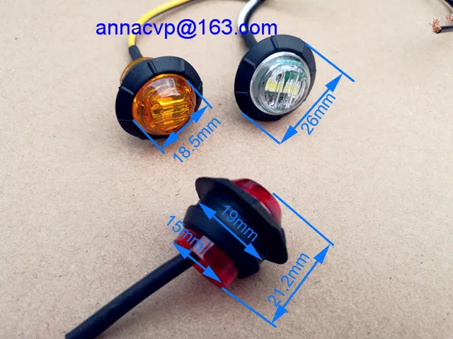 LED clearance side marker trailer truck lamp lights 5