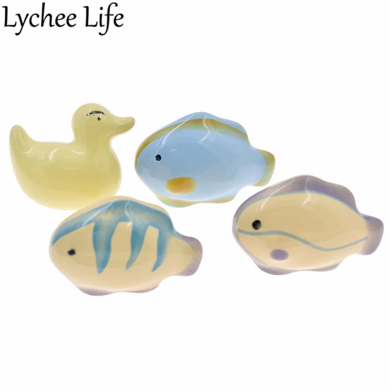 

Yellow Duck Fish Ceramic Pull Handle Cute Animal Shape Pull Handle Modern Home Room Door Drawer Accessories Decor
