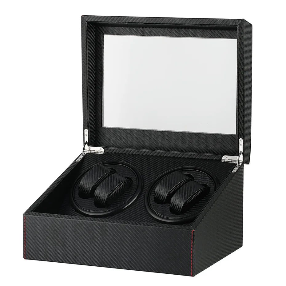 

High Grade Black Automatic Watch Winder Motor Shaker Holders Self Winding Machine Box with US/UK/AU/EU Plug Adapter