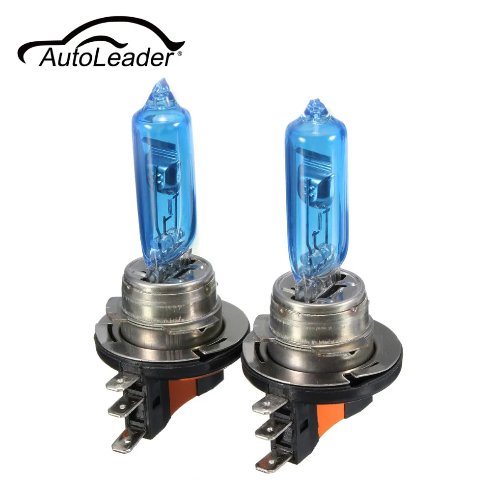 

AutoLeader 1Pair 15W/55W Car H15 Super White Headlight Bulb For HID 6000K For AUDI For VW GOLF/450LM H/1200LM