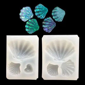 

1 PC White Shell Heart Pendant Jewelry Making Epoxy Resin Molds Resin Casting Craft Tools Making Jewelry Decoration