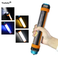 Tanbaby Portable Outdoor Camping Flashlight IP68 Waterproof Rechargeable Battery Powerbank SOS Emergency Led Light 6 mode