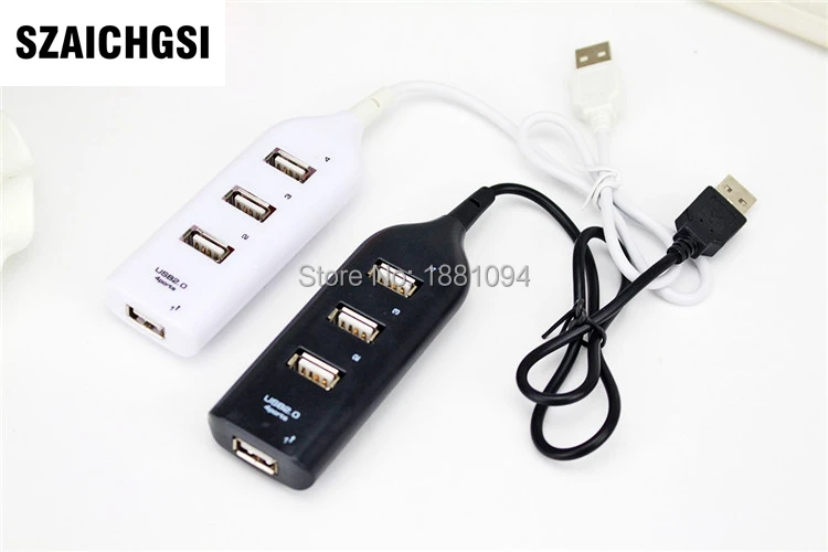 SZAICHGSI мини USB концентратор высокой скорости 4 порта 2 0 с кабелем 480 Мбит/с
