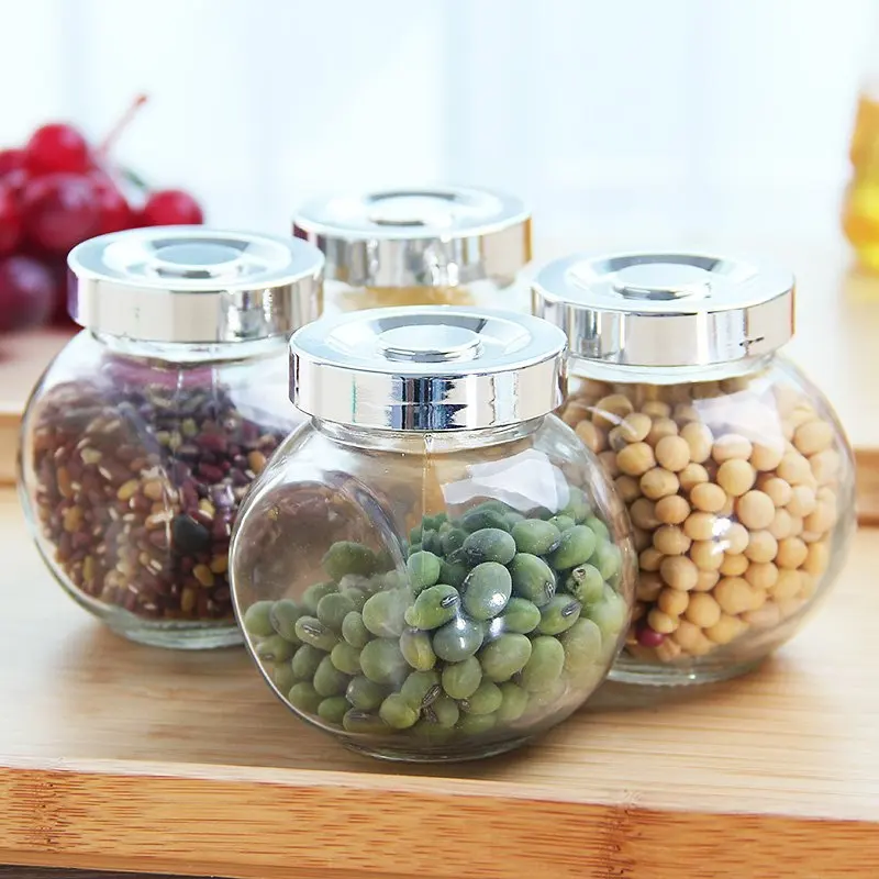 Kitchen Stackable Grains Seal Tank Transparent Food Storage Bottle