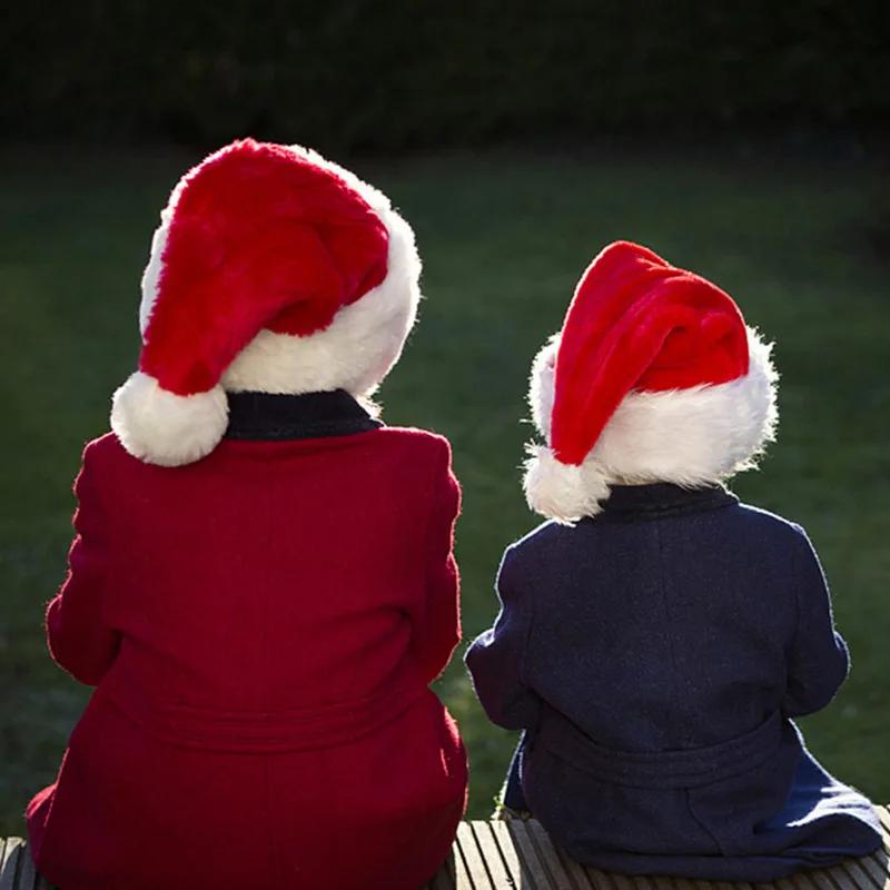 1 шт. Высокое качество Рождество Санта Клаус красные шляпы шапки для взрослых и детей Рождественский Декор новогодние подарки набор для домашней вечеринки