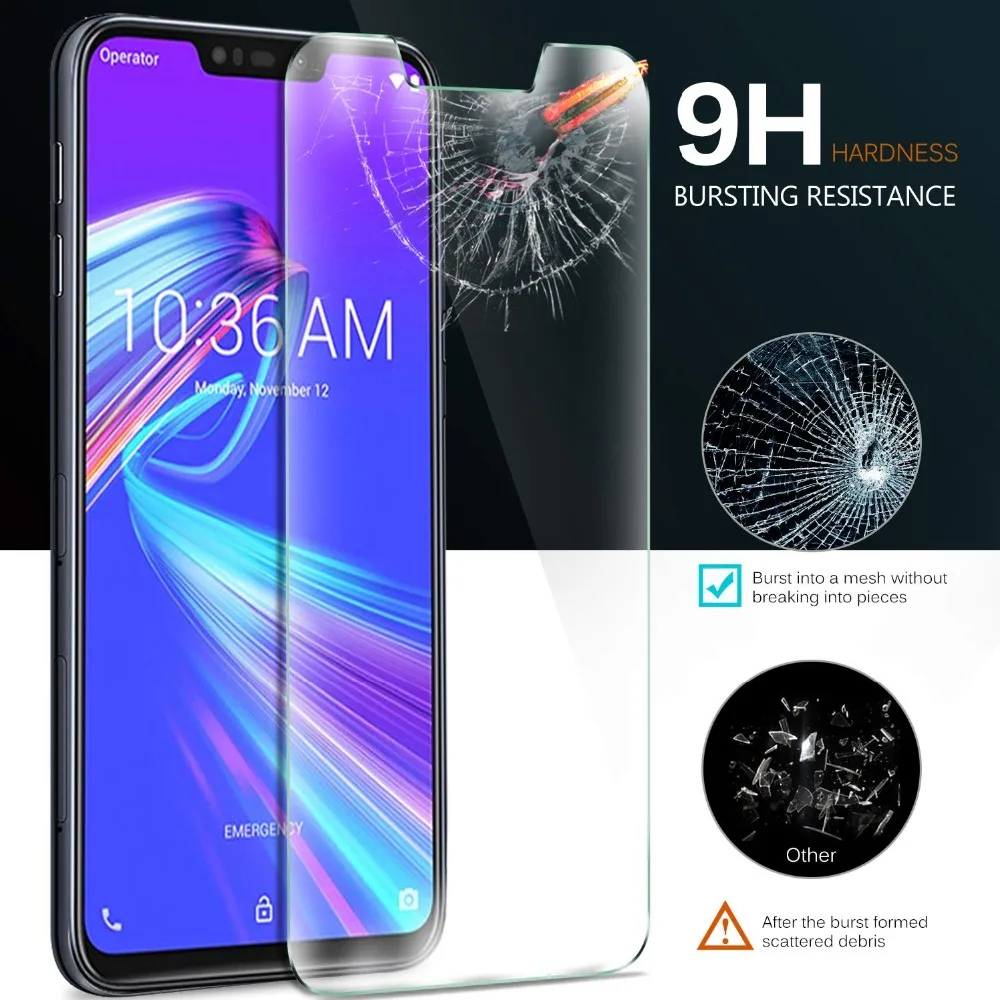 

9H Tempered Phone Glass for ASUS Zenfone Max Pro ZB631KL ZB633KL Full Glue Cover Screen Protector Coverage Protective Film Glass
