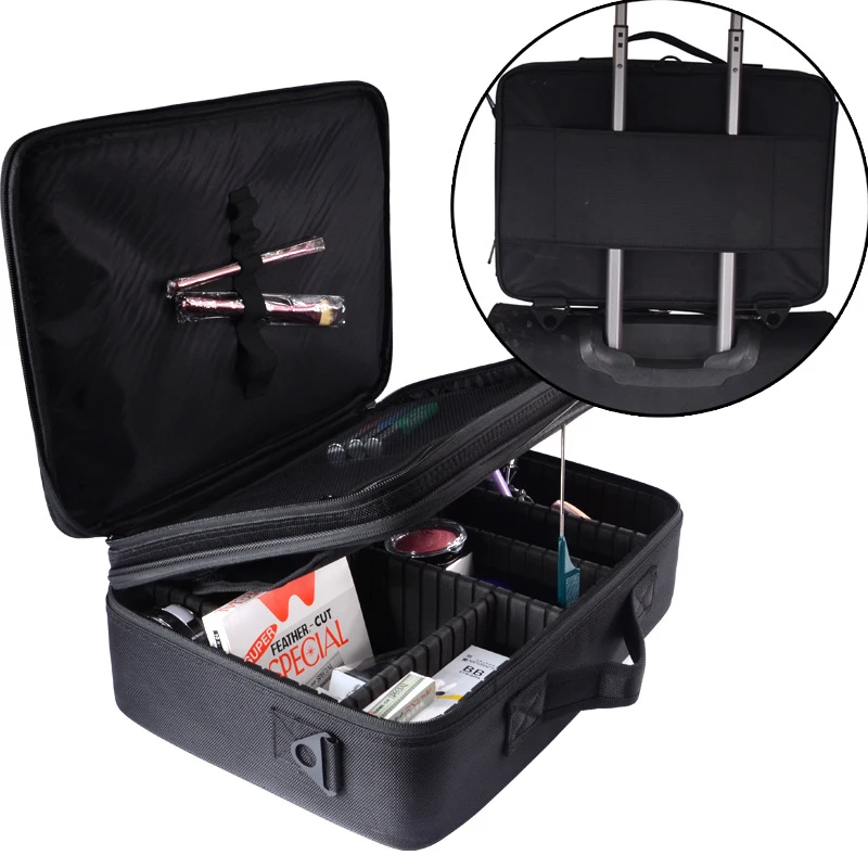 High Quality Large Capacity Women Professional Makeup Organizer Bolso Mujer Cosmetic Case Storage Bag Disassembly Suitcases