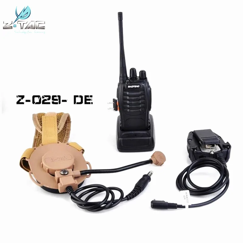 Z Tactical Airsoft Военная Боумен Evo III гарнитура и Peltor PTT Kenwood + BAOFENG888S Радио Walkie Softair Talkie