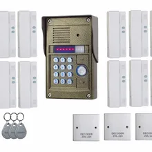 Новое поступление аудио дверной звонок Домофон для 12 пользователей квартиры, RFID панель аудио дверной телефон