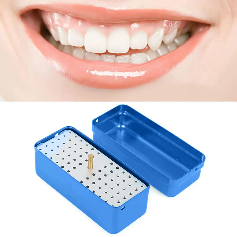

72 Hole Professional Dental Tool Boxes Autoclave Sterilizer Case Burs Stand Files Holder Dental Disinfection Box