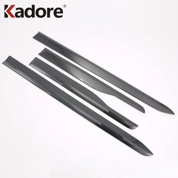 

For Hyundai Santa Fe 2019 2020 Carbon Fiber Side Door Body Molding Line Cover Trim Protector Decoration Exterior Accessories