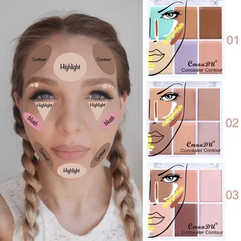 

Makeup 6 Color Concealer For Dark Skin Full Cover Color Corrector Face Contour Cream Kit Concealer Palette