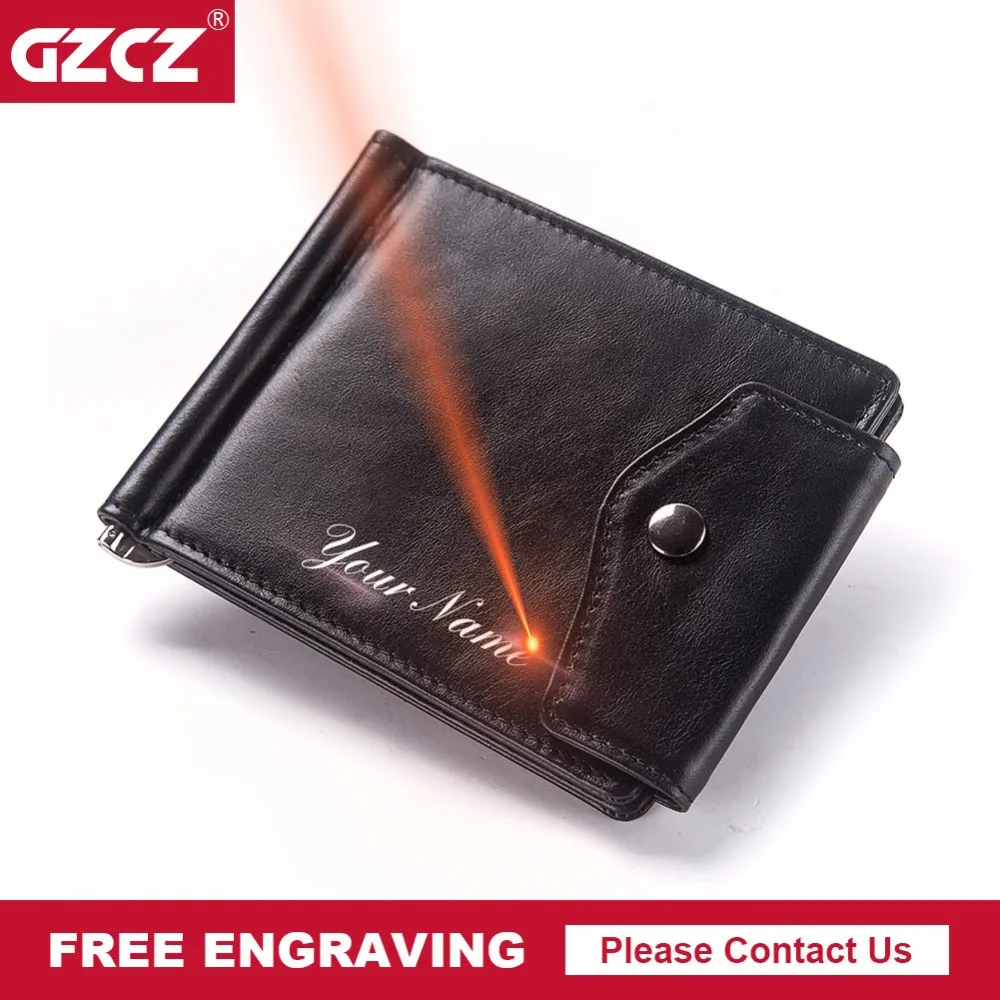 

GZCZ Free Engraving Credit Card Holders Business Men Card & ID Holders Wallets Card Cases Automatical Aluminium Bank Card Wallet