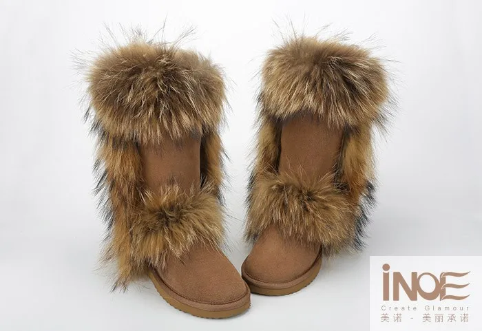 as mulheres sapatos de inverno com pele