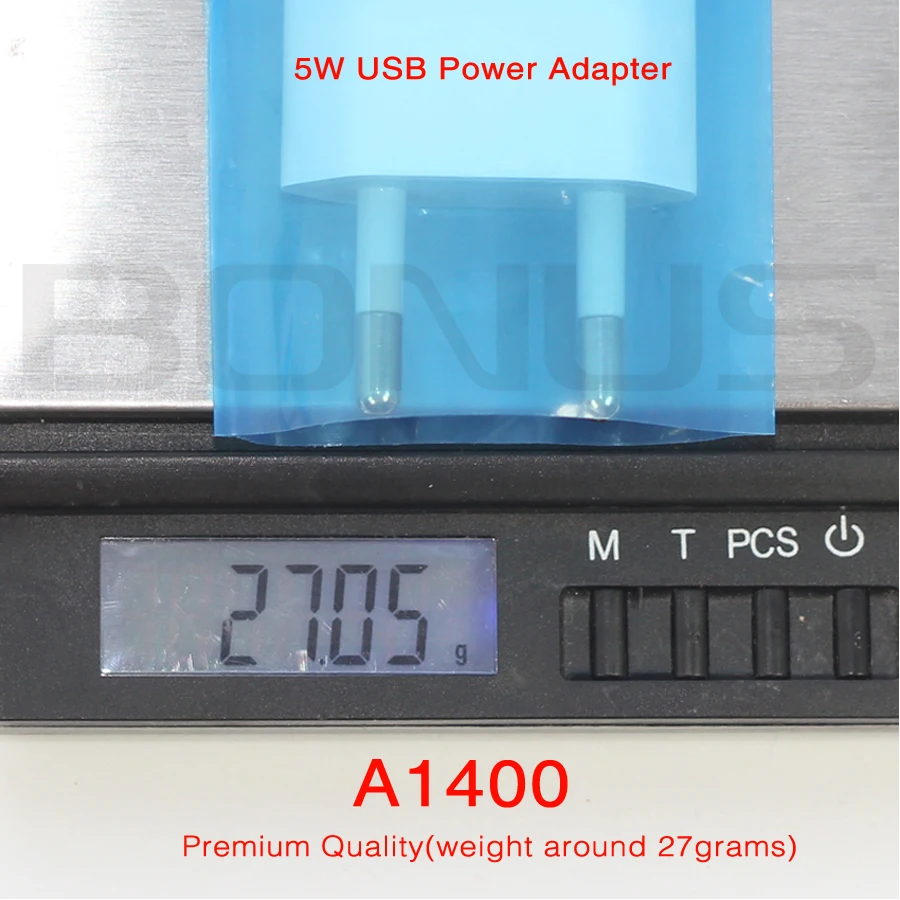 

High Quality 27g USB Power Adapter A1400 USB Charger EU Plug Power Charger for iPhone 10pcs/Lot With Box