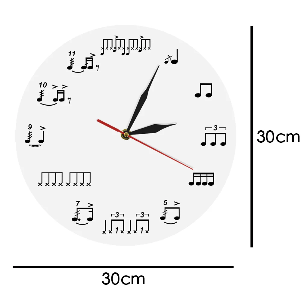 relogio musical notas musicais de relógio de parede para música criativa moderna