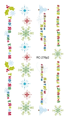 Rocooart Рождественская татуировка стикер Taty для детского боди-арта Водонепроницаемая временная татуировка наклейка детская Татуировка поддельное тату Санта - Цвет: RC-276p2