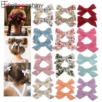 

Balleenshiny Printed Bow Baby Hair Clip Children's Cute Fresh Floral Cotton Hair Accessories Baby Girl Hair Accessories for 0-6Y