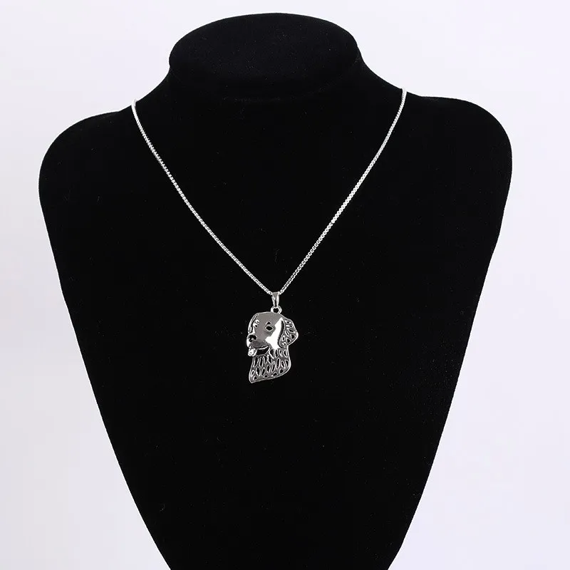 Punk Charm Handmade Labrador Dog Head Animal Pendant Necklaces 2