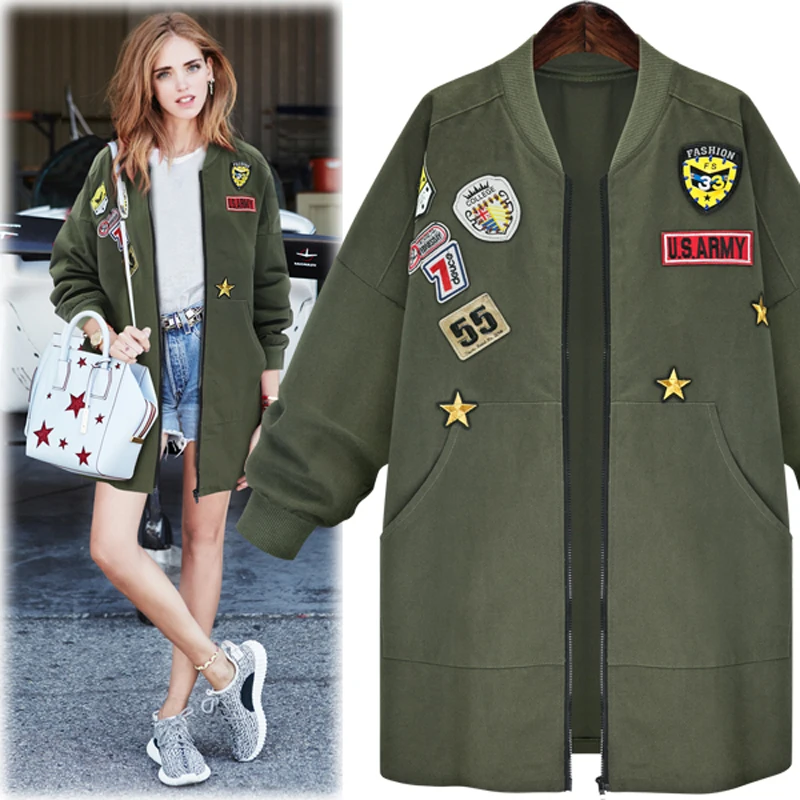 Streetwear Bomber Jacket Women Clothes 2019 Spring Autumn Loose Long ...