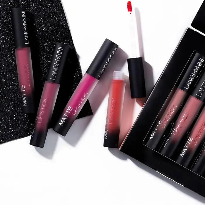 Matte Batom Caneta Líquido Veludo Esmalte Lábio Cosméticos Kg66 Kit 12 Pcs 27 Kit 12 Pcs Matte Batom Caneta Batom