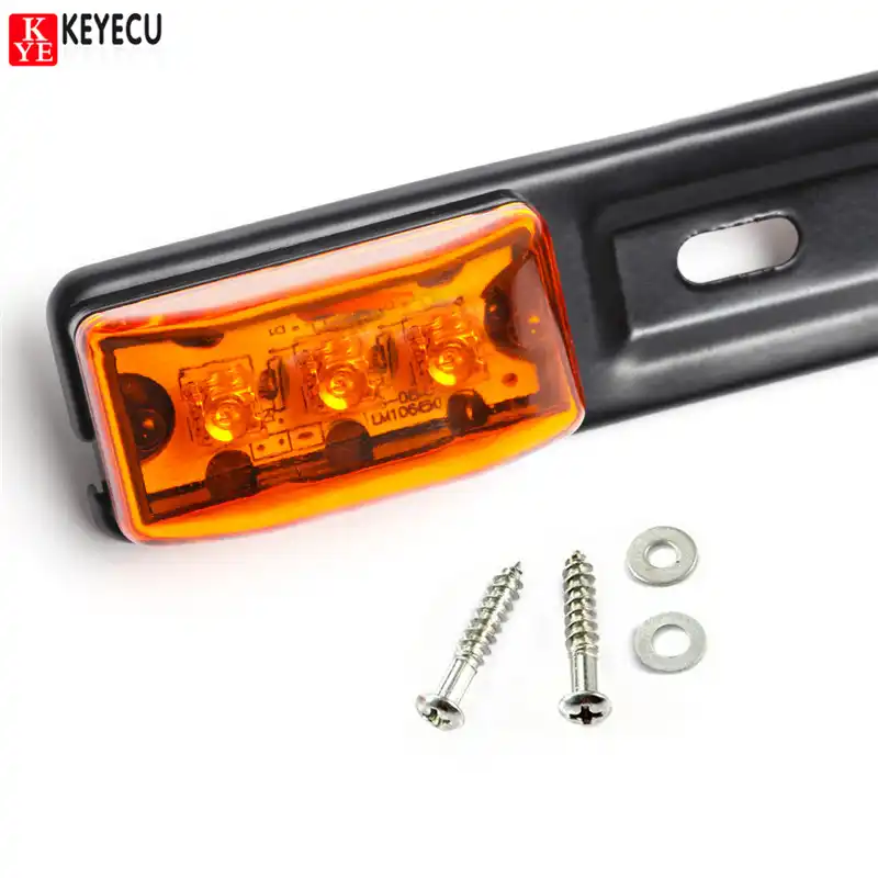 keyecu Amber 12V LED Tow Truck Light bars , LED Identification Bar Lights Marker Lights 9LED Red