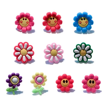 

Lovely 10pcs Small Flower Cartoon PVC Shoe Charms,Shoe Buckles Accessories Fit Bands Bracelets Croc JIBZ Kid Noverty Gift