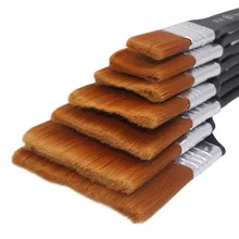 7 шт. разных размеров Черная деревянная ручка кисть для рисования масляная живопись акварель акриловая художественная кисть металлическое кольцо нейлоновая кисть