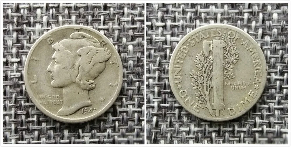 United States Usa 10 Cents Coin Old Edition 100 Real And Original United States Usa 10 Cents Coin Old