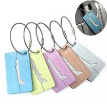 High Quality Aluminum Alloy Luggage Tag Practical Air Plane Travel Suitcase Name Address ID Label Address Holder Free Shipping