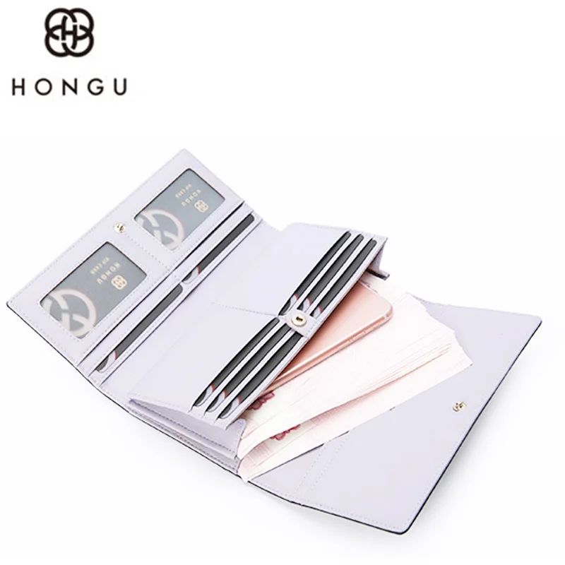 Hongu модные женские туфли Длинный кошелек кожа коровы цветы Сумки портмоне клатч Макияж держатель мешка пасскарта сумка-мессенджер iPhone Сумки