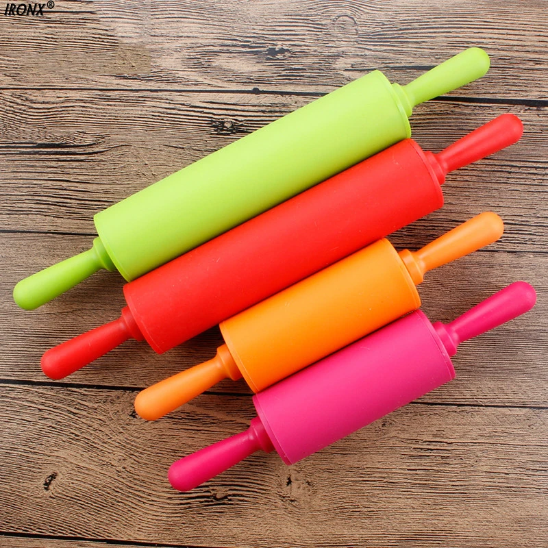 IRONX Candy Color Rolling Pins Baking Fondant Paste Stick Rolling Pin
