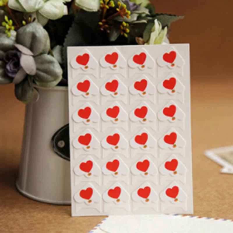 

24pcs / lot DIY scrapbooking cute cartoon animals heart corner paper Stickers for Albums Frames decoration